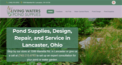 Desktop Screenshot of livingwaterspondscapes.com